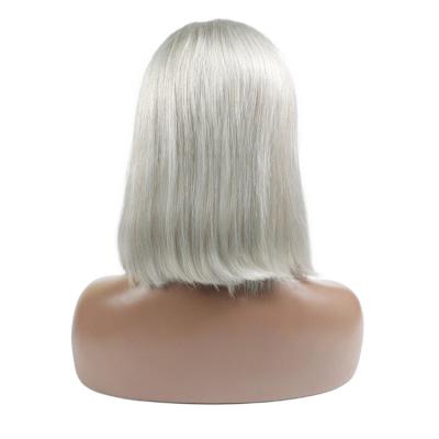 China Silky Straight Bobo Curly Wavy Wig Hair Bobo Short Wave Gray To Gray For Women Girls Fiber Wigs Heat Resistant Cosplay Party CK238 for sale