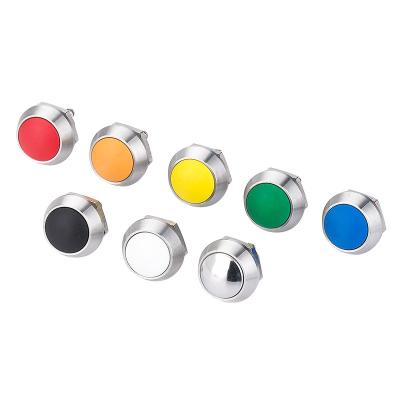 China Industrial control arcade 12mm dot metal push buttons domed china small momentory metal mini power switches for sale