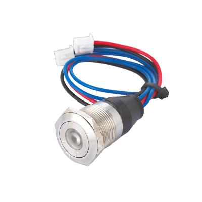 China Waterproof Customization IP67 Seal Push Button Customization Terminal Connector Wiring 12 Volt DC Lamp Switch for sale