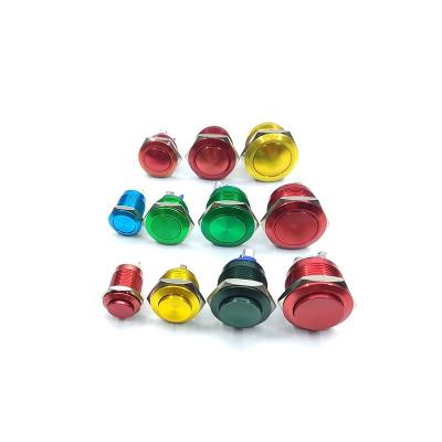 China 16MM 19MM Shell Color Multipurpose Custom ip65 Metal Push Push Momentary Switch Green Red Green for sale