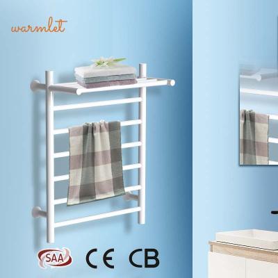 China OEM/ODM Heater Electric Towel Rack With Shelf Smart Heated Bathroom Towel Heater Towel Radiator for sale