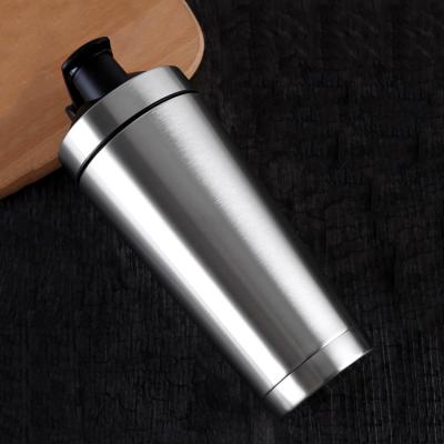 China Sustainable Promotional Double Wall Insulated Custom Stainless Steel Shaker Bottles Protein Shaker for sale