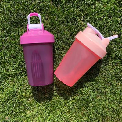 China 400ml Wholesale Viable Water Bottle Shaker Plastic Recycled Plastic Protein Shaker Bottle For Outdoor for sale