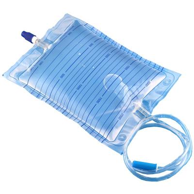 China Convenient Cheap Adult Urine Drainage Bag Screw Valve Factory Price Disposable Urine Bag for sale