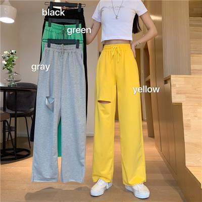 China Custom Loose QUICK DRY Women's Hip Hop Pants Girls Street Cotton Drawstring Sweatpants Trousers for sale