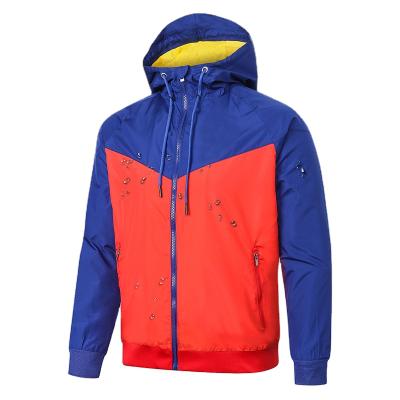 China QUICK DRY Custom Football Tracksuit Waterproof Trench Coat Pullover Windproof Training Hoodies for sale