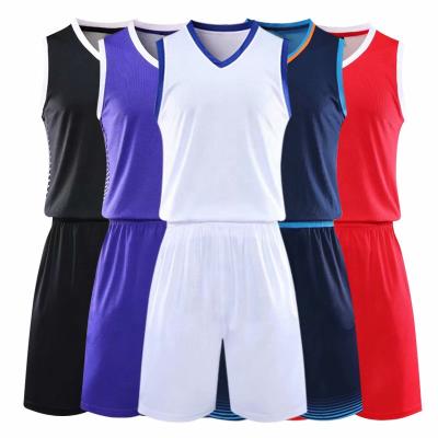 China 2019 Breathable Reversible Simple Black Basketball Uniform Custom Design Singlet Basketball Uniforms for sale