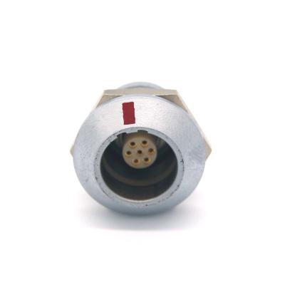 China Brass With Nickel Plated Panel Mount Multi Pin Connector Pins Circular Push Pull Connector for sale