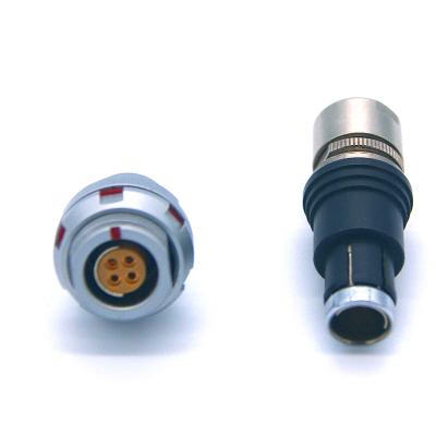 China Brass With Nickel Plated Socket Plug Aviation Production Push Pull Circular Connector for sale