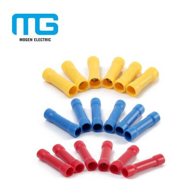 China Copper and PVC 100 Bundle Butt Red Blue Yellow Copper Insulated Crimp Connector Terminals with PVC Insulation, CE Certificated for sale