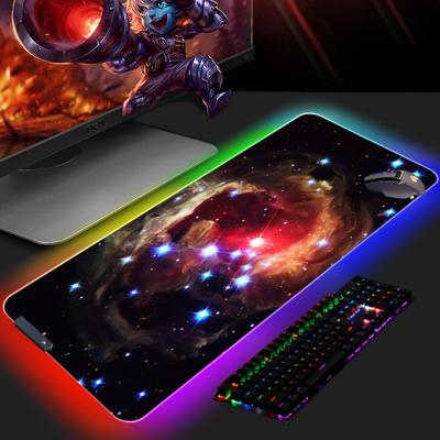 China Large Gamer Accessories Precise Positioning Custom Sublimation Led Mouse Pad For Extended Gaming XXL RGB Mouse Pad for sale