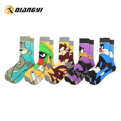 China Breathable Hot Sale Cartoon Unisex Socks Print Custom Women, Custom Crew Socks for sale