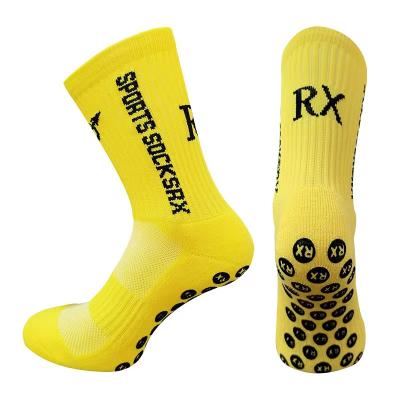 China Breathable top quality coolmax running football socks yellow red sports jar custom logo for sale