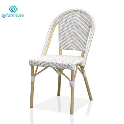 China Eco-friendly\UV Resistant\Water Proof\Weather Resistant Aluminum Frame Furniture Powdercoated Outdoor Rattan Garden Dining Chairs for sale