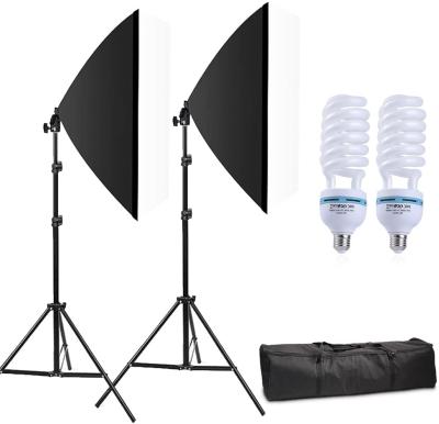 China Durable Softbox Lighting Kit Photography Studio Light 2 Pcs 50x70cm / 20 x28 with 85W 5500K Bulbs Photo Equipment for Portraits for sale