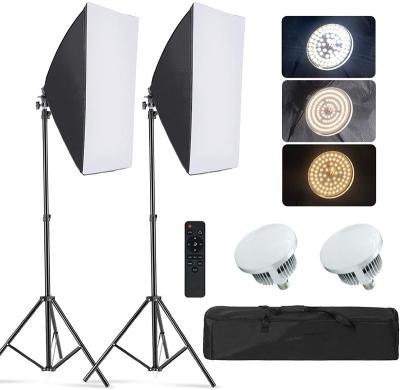 China Durable Softbox Lighting Kit Photography Photo Studio Equipment LED Bulb For Portraits Fashion Advertising Photo Shooting YouTube for sale