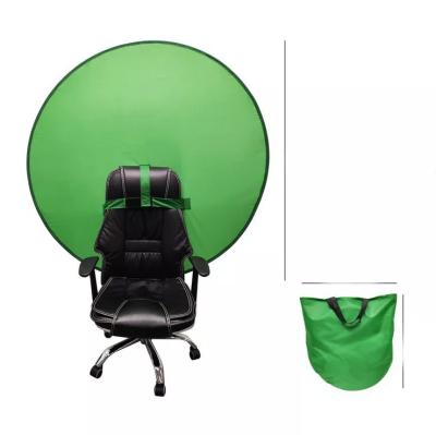 China Easy Installation 142CM Diameter Photography Green Screen Chair Background Green Chroma Key Portable and Holdable Backdrop with Carry Bag for sale