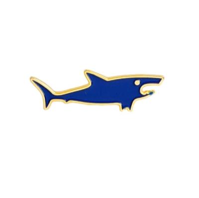 China Newest Design Stock Price New Enamel Alloy Drip Trendy Wholesale Oil Whale Cute Personality Cute Shark Pin Brooch Pin Brooch for sale