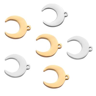 China FASHIONABLE Stainless Steel DIY Charms Moon Necklace Earring Bracelet Pendant Jewelry Dropshipping Accessories Wholesale Current Pendant for sale