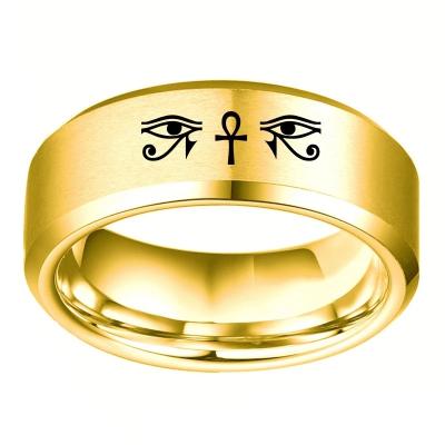 China FASHIONABLE Fashion Mens Womens Egyptian Biker Ring Egypt Pharaoh King Motor Eye of Horus Ra Udjat Amulet Ring Stainless steel ring for sale