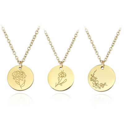 China FASHIONABLE Current Current Man's Best Current Man Women's Best Wholesale Factory Price Stainless Steel Friendship Round Charm Necklace for sale