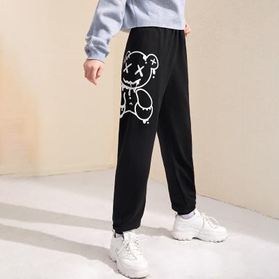 China Girls Graphic Anime Jogger Pants Plus Size 100% Heavy Cotton Design Kids Sweatpants for sale