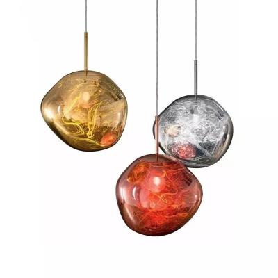 China Modern Modern Chandelier Ball Stone Glass LED Pendant Lights Hanging Lamps Bedroom Kitchen Chandelier for sale