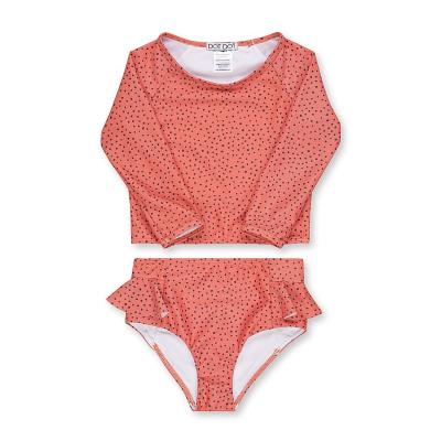 China Professional  Long Sleeve Baby Lycra Swimsuit Rear Zipper And Hook Clasp for sale