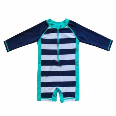 China OEM Baby Beach One - Piece Swimsuit UPF 50+ Sun Protective Sunsuit Neck Zip for sale