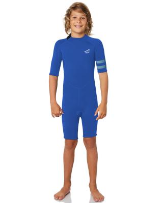 China Youth Spring 2.5mm Neoprene Surf Suit Short Sleeve One Piece UV Protection For  Girls for sale