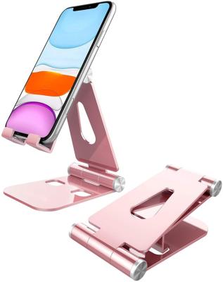 China Universal Adjustable Foldable Foldable Mobile Phone Holder Desktop Aluminum Alloy Portable Mobile Phone Stand Smart Holder for sale