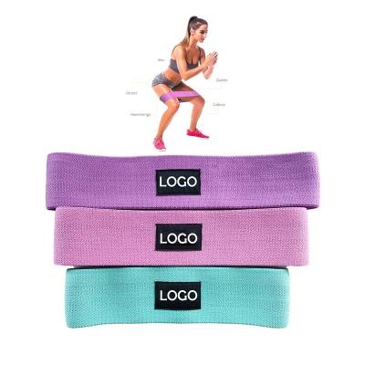 China Different Color Durable Home Custom Gym Booty Workout Resistance Fabric Glute Band Hip Circle Bands Set With Custom Logo for sale