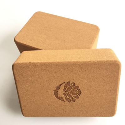 China High Density Custom Printing Cork Yoga Block With Bag, Eco-Friendly Cork Yoga Mat And Cork Block Yoga Block Set for sale