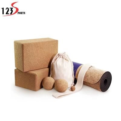 China Exercise Logo Printed Eco Friendly Custom Yoga Mat White Cork for sale