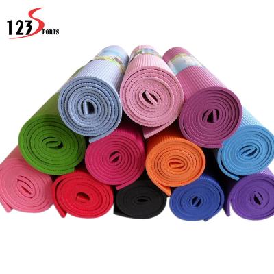 China Eco-friendly Promotional Exercise Gym Custom Logo PVC Yoga Mat for sale