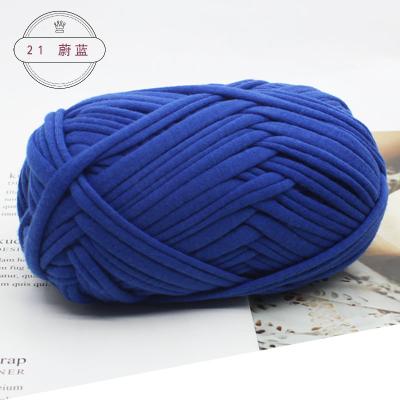 China Hot Selling Fancy China Supplier DIY Knitting Chunky Line T-shirt Shirt Fabric Baby Chat Crochet 100% Polyester Yarn Price T-shirt Yarn for sale