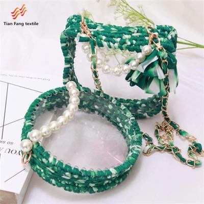 China High Quality Cheap Price Anti-bacteria Crochet Yarn Fabric Different Colors Crochet Tape Cloth Yarn Knitting Lady's Bag for sale