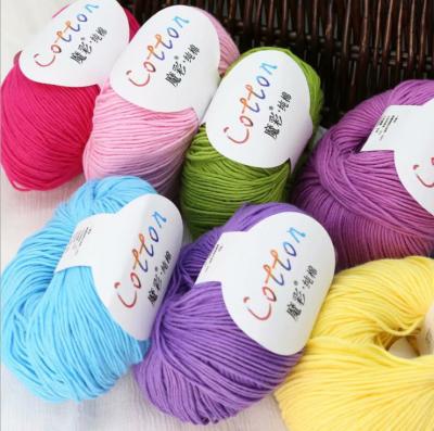 China Sustainable Amazon Customized High Quality Soft Feeling 8ply Organic 100% Cotton Yarn Yarn For Baby Knitting Sweater for sale