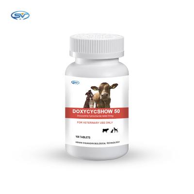 China Medicina veterinaria de la tableta 50mg del bolo del ácido clorhídrico del Doxycycline para el animal doméstico en venta