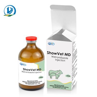 China GMP Veterinary Injectable Drugs Metronidazole Injection 100ml For Cattle Horse Sheep Pig Camel for sale