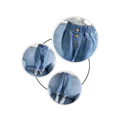 China Normcore New Product Factory Supplier Girls' Denim Over - The Knee Jeans Children's Outerwear for sale