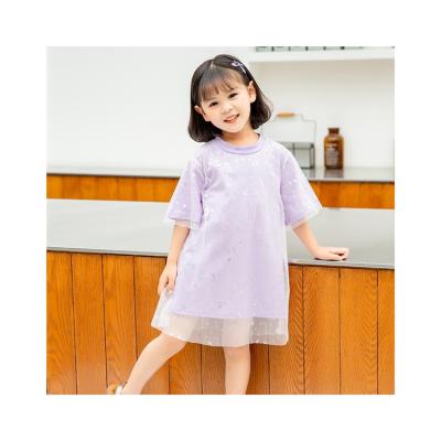 China Wholesale High Quality Solid Color Viable Long Pure Girls Dress Skirt White Silk Children's Dress for sale