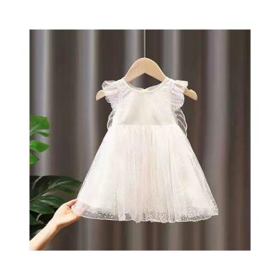 China Latest Fashionable Modern Custom Bride Girls Long Skirt Solid Color Girls Princess Dress Children for sale