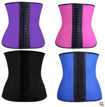 China Hot Selling Breathable Zipper Front And Compression Belt Waist Trainer Neoprene Waist Body Shaper For Women Slimming Corset Black quantity for sale