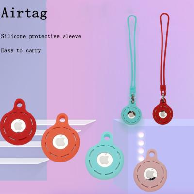 China TAG32C Silicone Strap Anti-lost Tracker Shockproof Device Key Chain Case Cover Device Suitable For Apple Airtag for sale