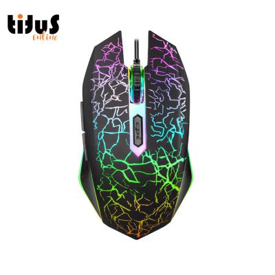 China MM3 Gaming Mouse Game Gaming Mouse RGB 3600dpi 6Keys Glowing Mechanical Cable Mouse USB Wired Mouse Ergonomic Gamer for sale