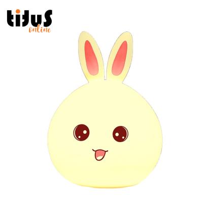 China MB4A Contemporary Bunny Music Atmosphere Light Rechargeable Led Soft Night Light Table Lamp Silicone Baby Night Light for sale