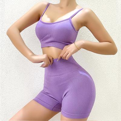 China Wholesale Breathable Fitness Yoga Set Women Gym Wear Shorts Summer Yoga Set Fitness Yoga Wear Gym Shorts for sale