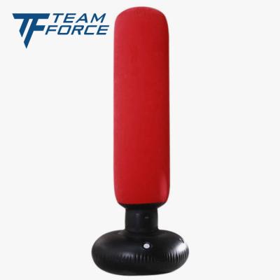 China New Professional Flocking Inflatable Free Standing Sandbag Durable Kick Boxing Column Punch Exercise Protector for sale