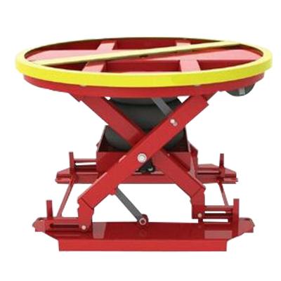 China High Quality 91.44*91.44cm Turntable Scissor Lift Table 360 ​​Level Electric Level Loader for sale